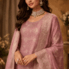 Banarsi silk pink suit