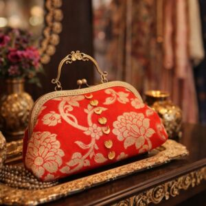 Vintage Banarasi Kundan Sling Bag for Women