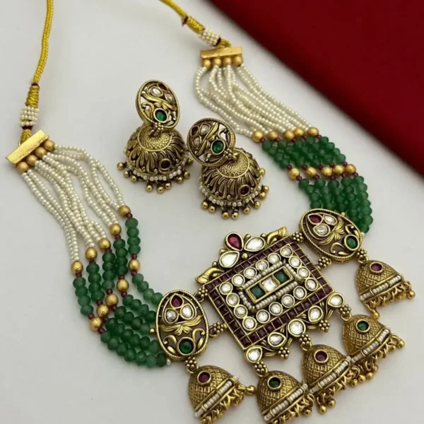 ethnic wedding wear stone studded choker for women