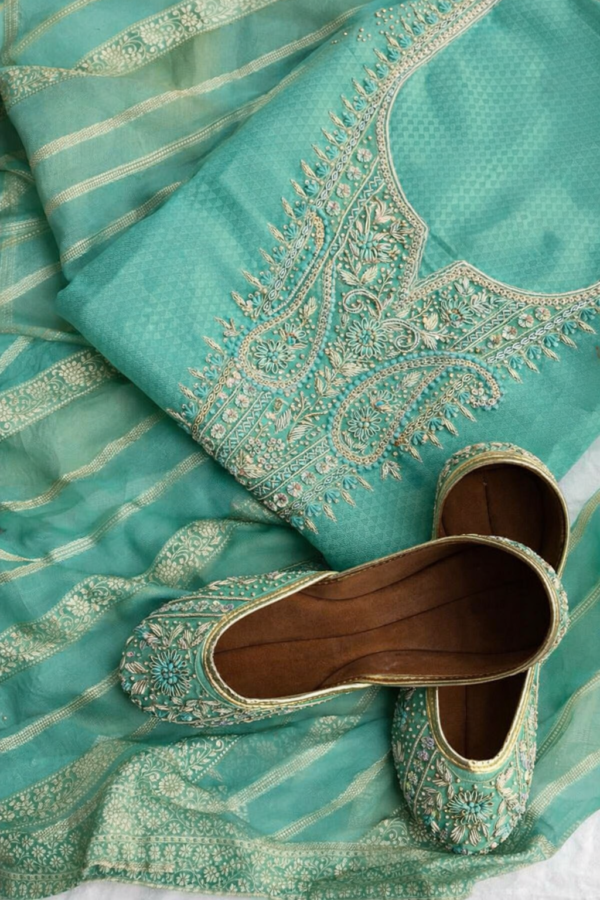 pure tissue shimmer designer suit