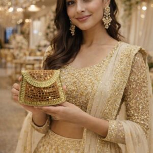 Sheesh Kundan Mini Bag for Weddings & Festive Wear