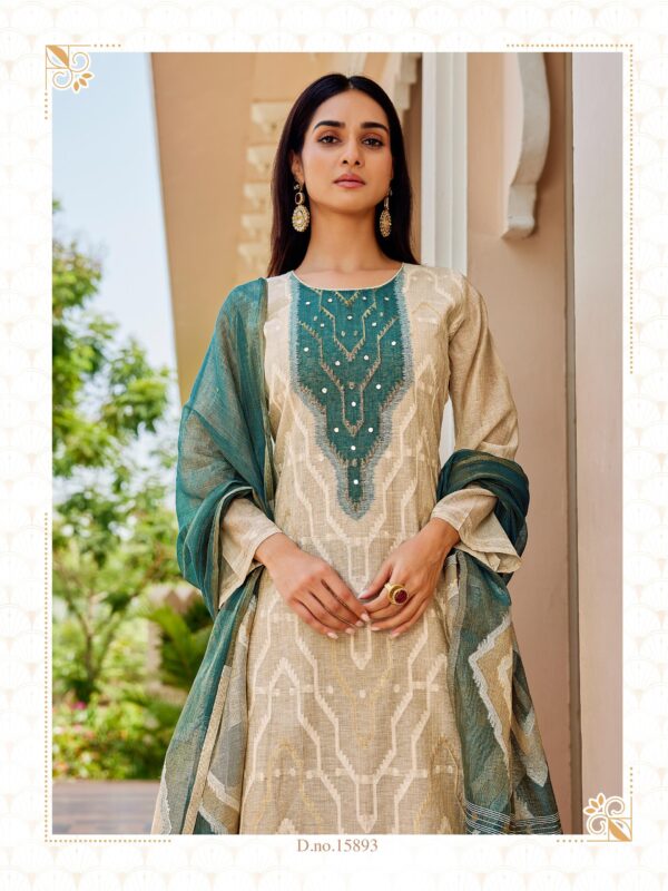 green cotton kurti set with dupatta2