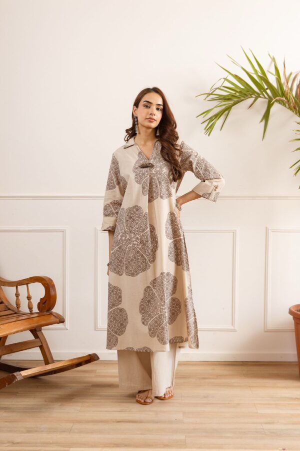 summer linen kurti palazzo set