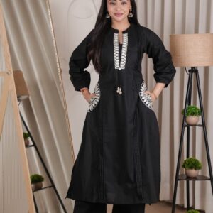 dhabu cotton kurti palazzo set for women