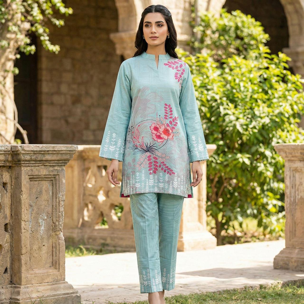 mint green co-ord set for women