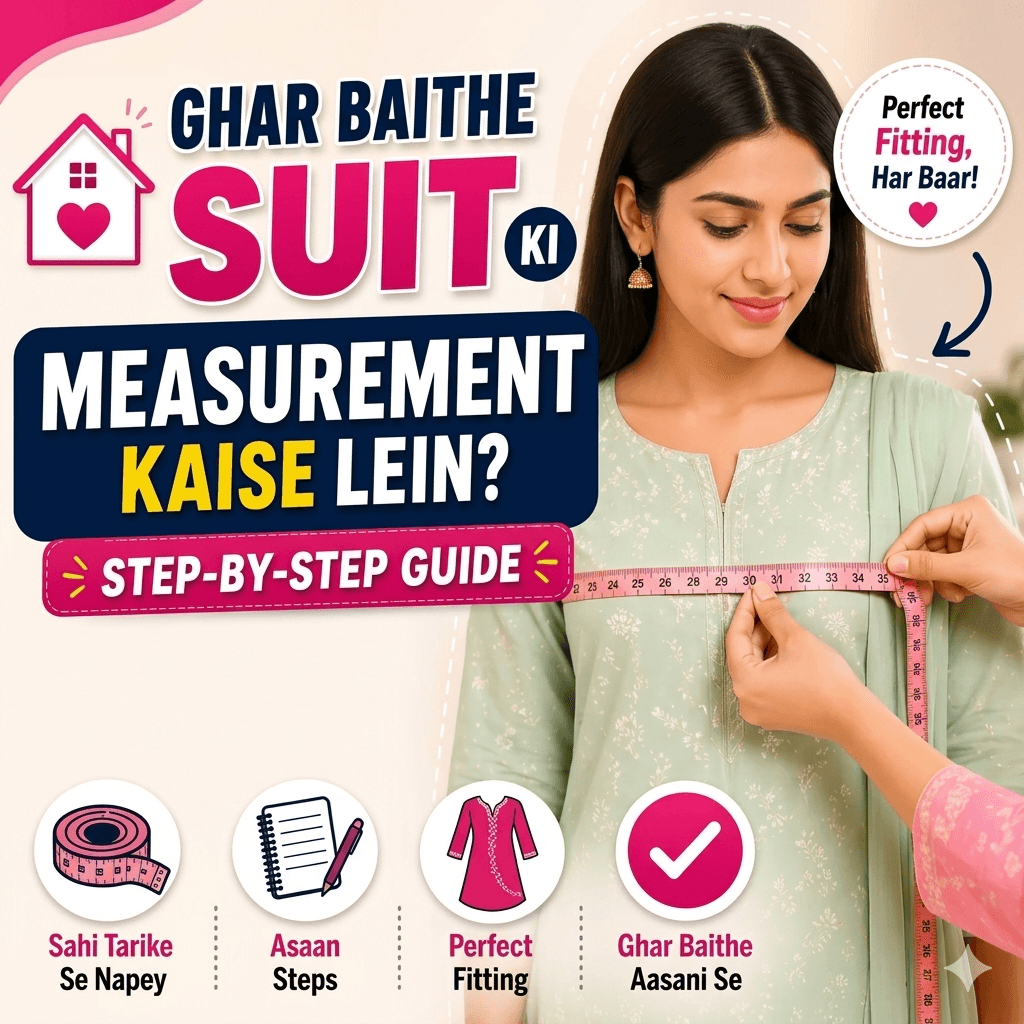 Ghar Baithe Suit ki Measurement Kaise Lein — Step-by-Step Guide