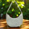 Moon clutch bag white
