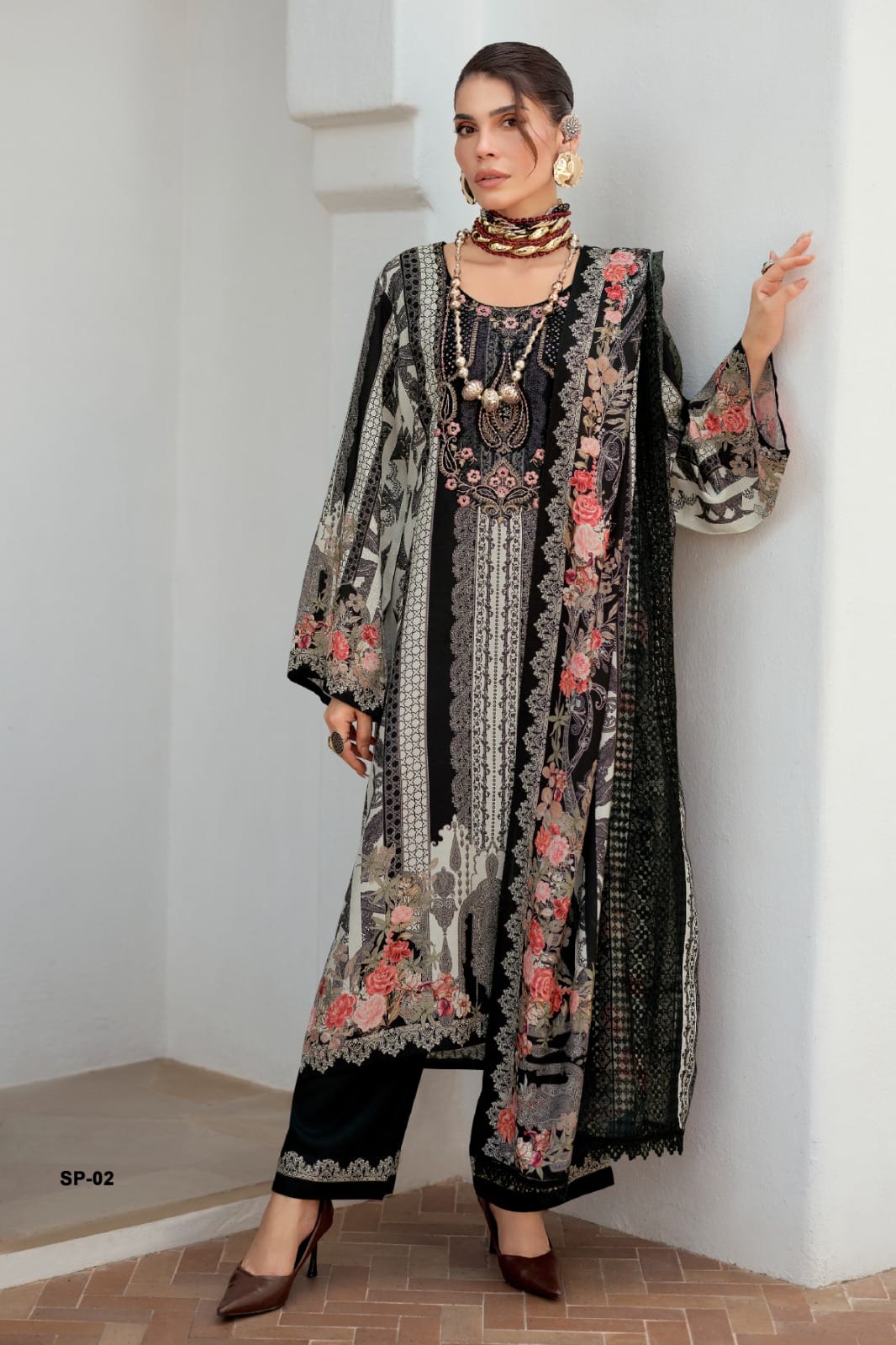 midnight Pure Modal Unstitched Suit Set